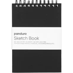 Panduro Sketch spiralbundet skissblock A5, liggande, 50 ark, 160 g/m²