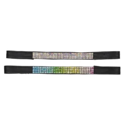 Pannband till Hobby Pony – 2 pannband av fuskläder med färgskiftande strass, längd 24 cm