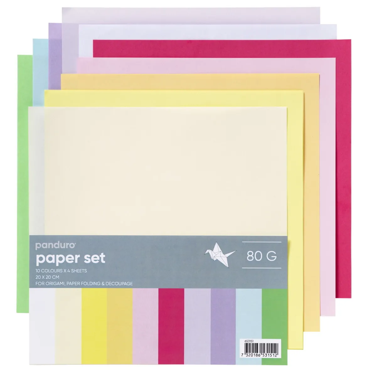 Papperskit 20x20cm pastell 80g