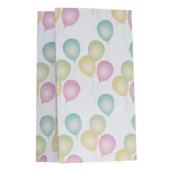Papperspåsar, 24 presentpåsar med ballongmotiv, 12×7×20,5 cm