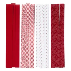 Pappersremsor 32 st. Klassiskt rött och vitt tema – remsorna är 45×1,5 cm