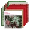 Pappersset julmix, 72 dubbelsidigt tryckta ark – julfärger & mönster, 20×20 cm, 80 g/m²