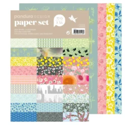 Pappersset med 54 ark – blommor, vår och mönster, A4 (210x297 mm), 70 g/m²