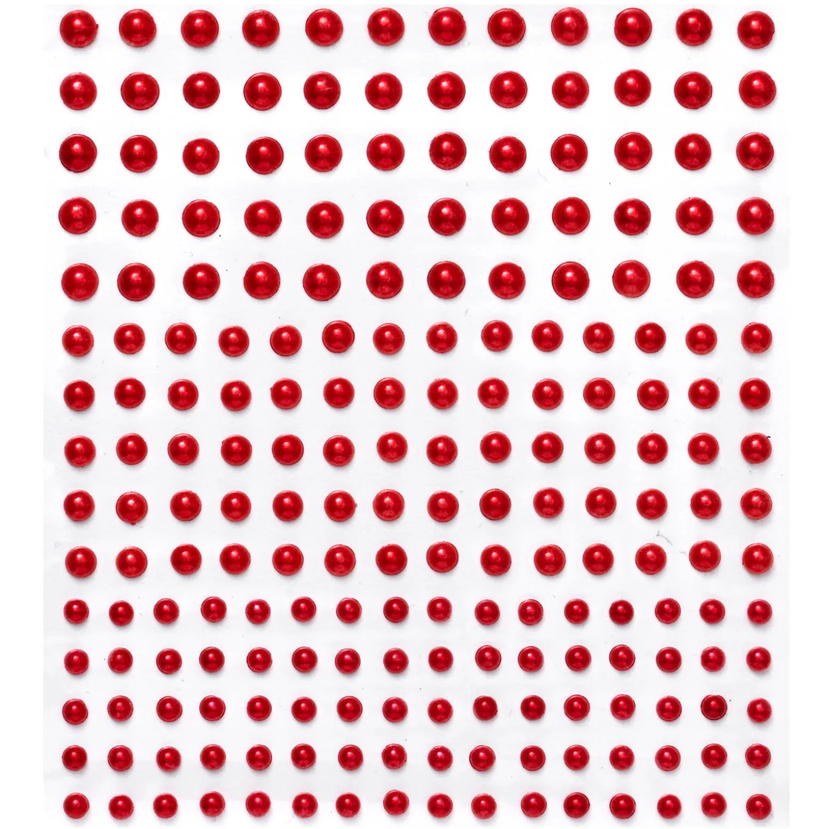 Pearl stickers röd – 420 rödglänsande pärlstickers. Ø4, 5, 6 mm