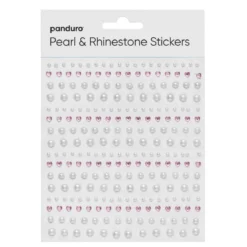 Pearl Stickers / Rhinestonehjärtan – mix med 496 hjärtan & pärlor som är Ø2–6 mm