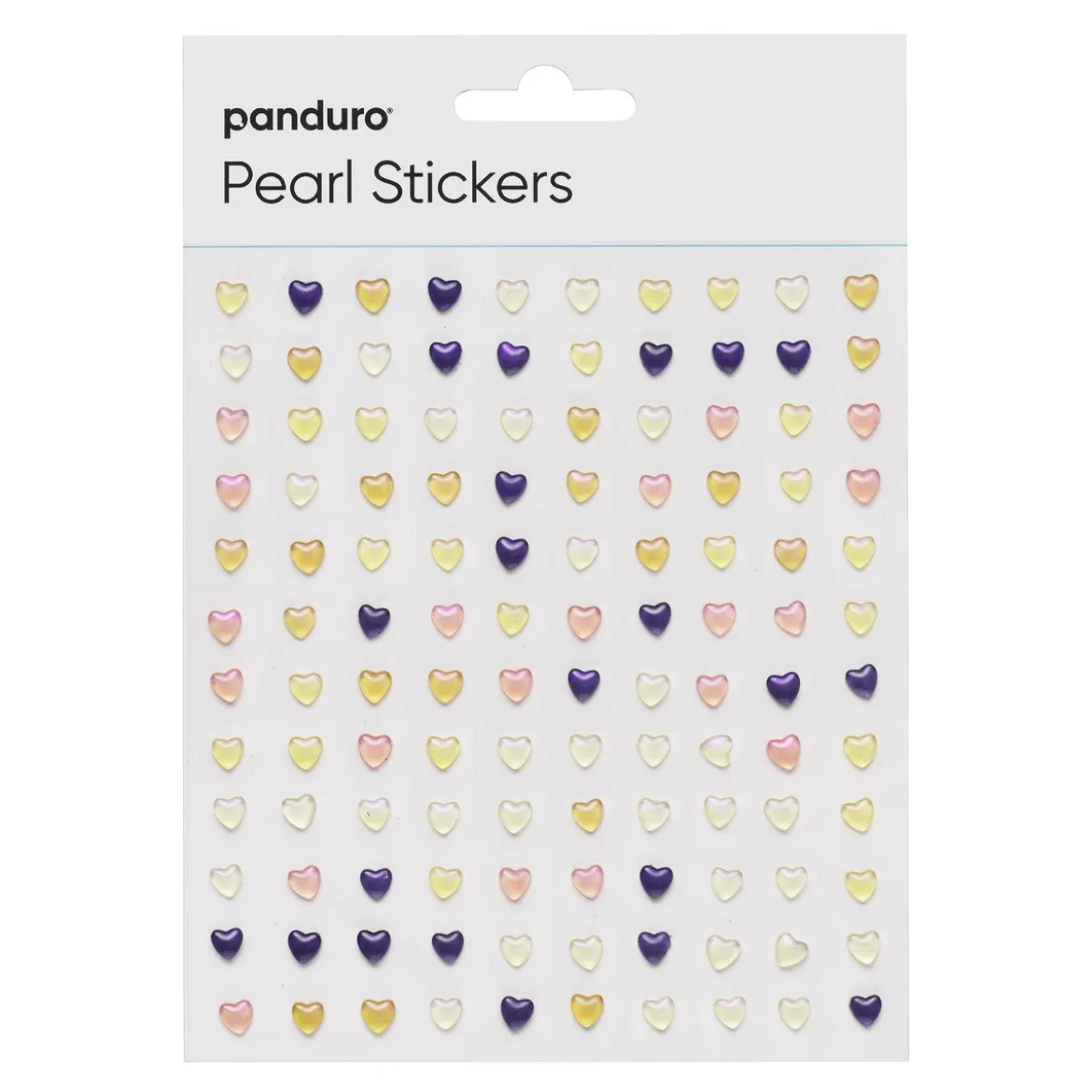 Pearl Stickers småhjärta färgmix med glitter – totalt 240 hjärtan som är Ø5 mm