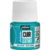 Pebeo Cuir Leather 45 ml läderfärg, färgar även PU läder – Turkos, matt satin-finish