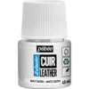 Pebeo Cuir Leather 45 ml läderfärg, färgar även PU läder – Vit, matt satin-finish