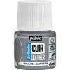 Pebeo Cuir Leather 45 ml läderfärg, färgar även PU läder – Grå, matt satin-finish