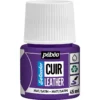 Pebeo Cuir Leather 45 ml läderfärg, färgar även PU läder – Lila, matt satin-finish
