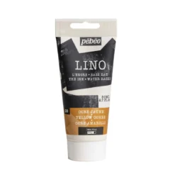 Pebeo Lino Ink 80 ml, vattenbaserad linoleumfärg – Yellow Ochre