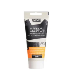 Pebeo Lino Ink 80 ml, vattenbaserad linoleumfärg – Fluorescent Orange