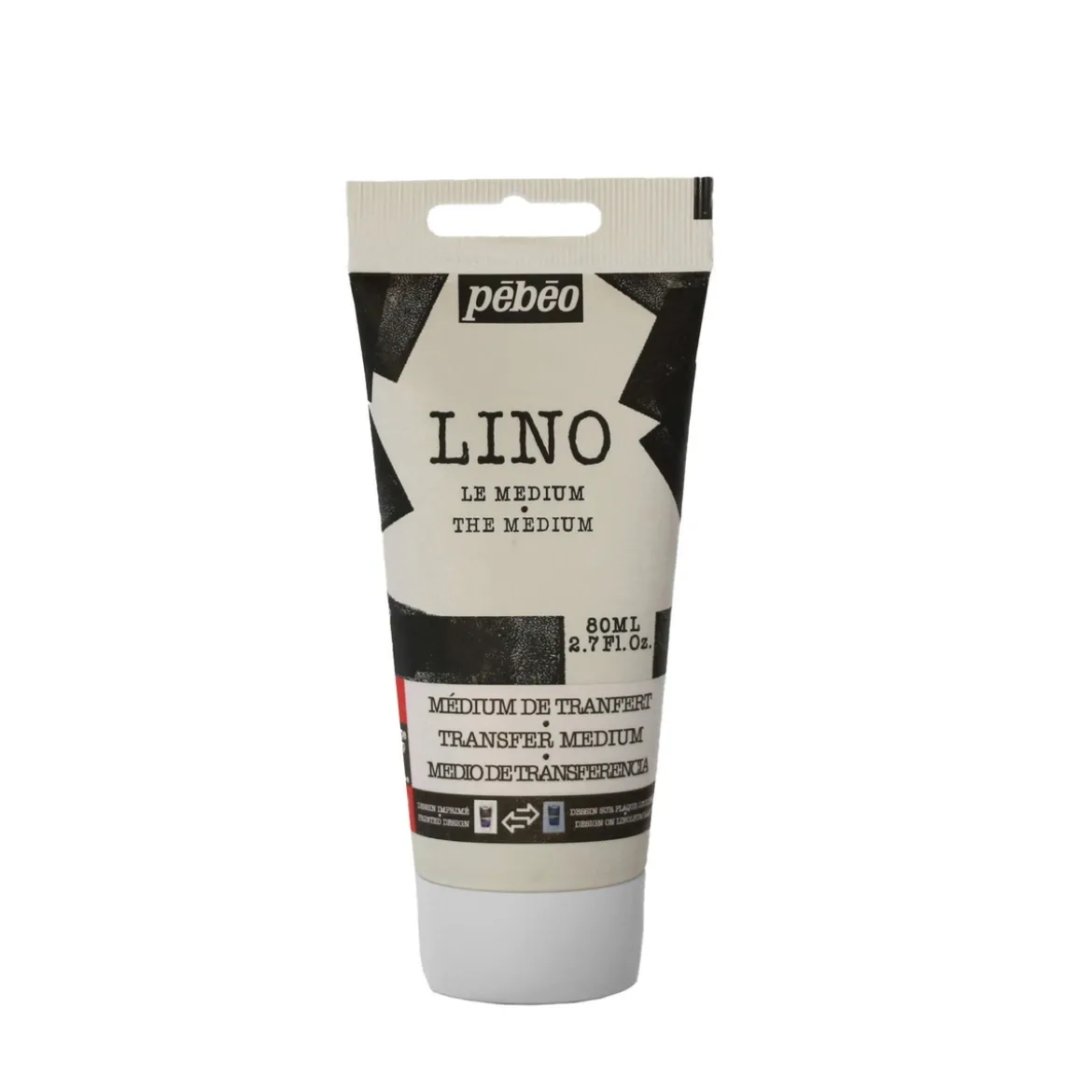 Pebeo Lino Medium Transfer 80 ml, transfervätska för teckningar till linoleumplattor & trä