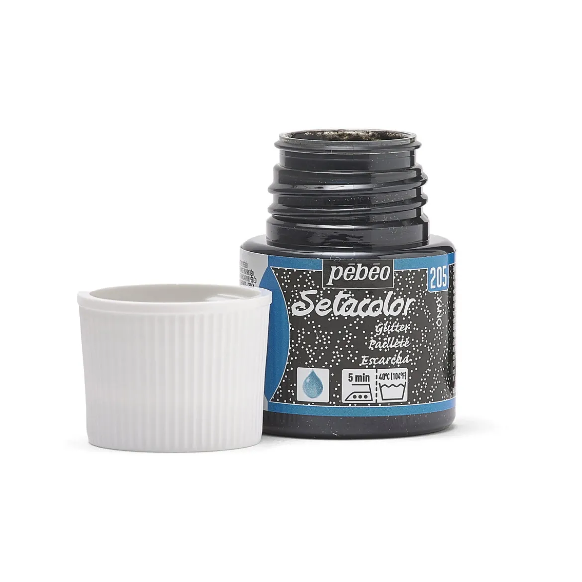 Pebeo Setacolor 45 ml textilfärg Glitter Onyx