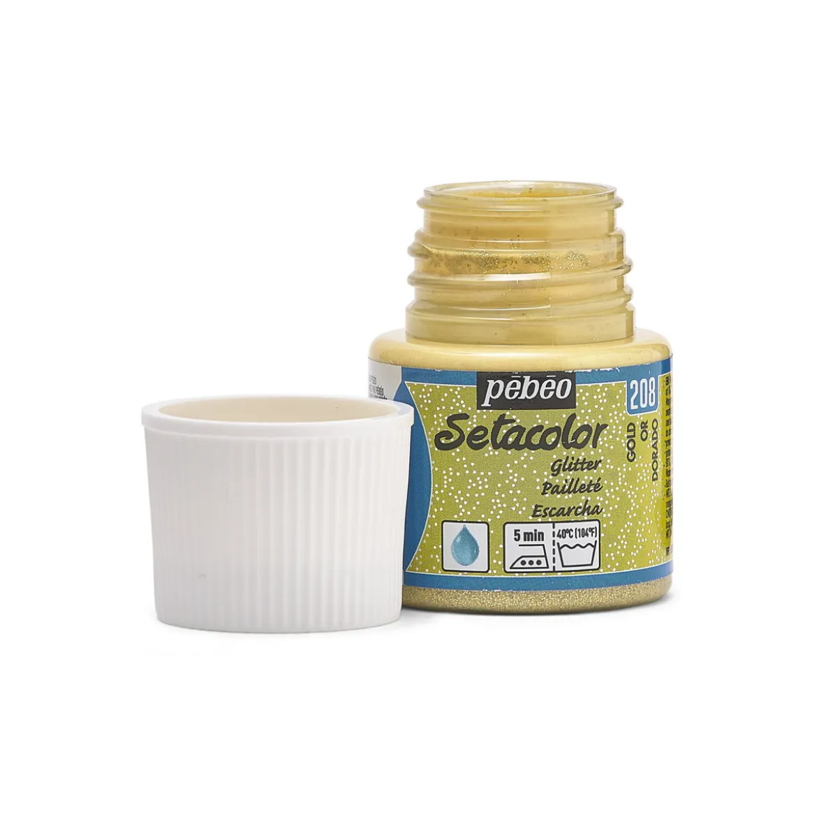 Pebeo Setacolor 45 ml textilfärg Glitter Gold
