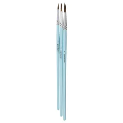 Penselset akvarellpenslar med syntetborst 3-pack små, rund #2, 4, 6