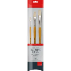 Penselset 3 st flat svinborst