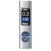 Pentel blyertsstift refill – 0,3 mm HB. Innehåller 15 stift.