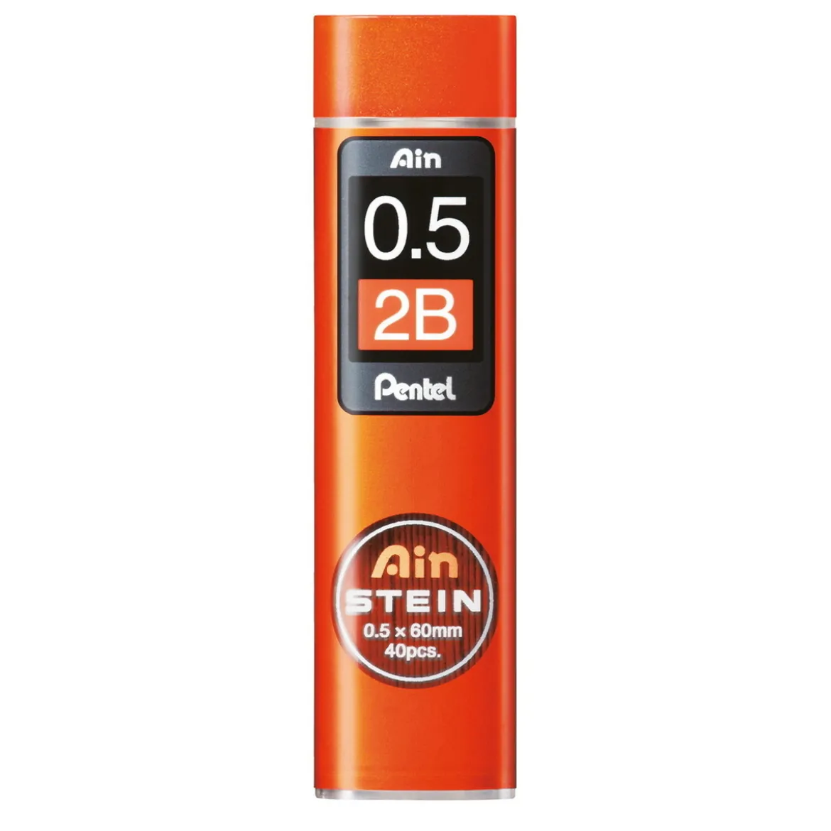 Pentel blyertsstift refill – 0,5 mm 2B. Innehåller 40 stift.