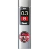 Pentel blyertsstift refill – 0,3 mm B. Innehåller 15 stift.