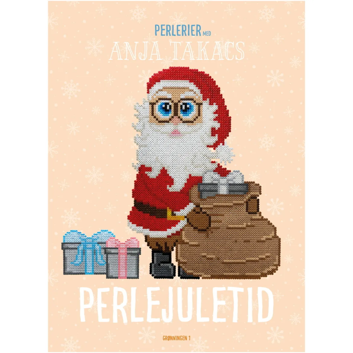 Perlejuletid av Anja Takacs, fina pärlmotiv med julkänsla, 136 sidor, dansk text