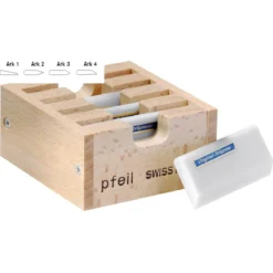 Pfeil brynen Arkansas-set med 4 brynstenar, 4 olika varianter i grit 8000