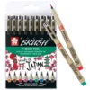 Pigma Brush Pen färgmix 9-pack
