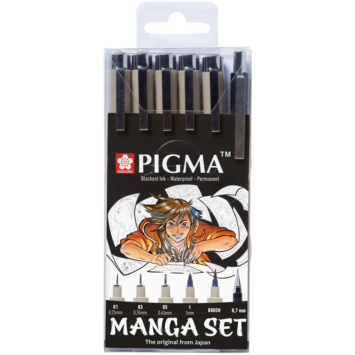 Pigma Micron Manga set 6st