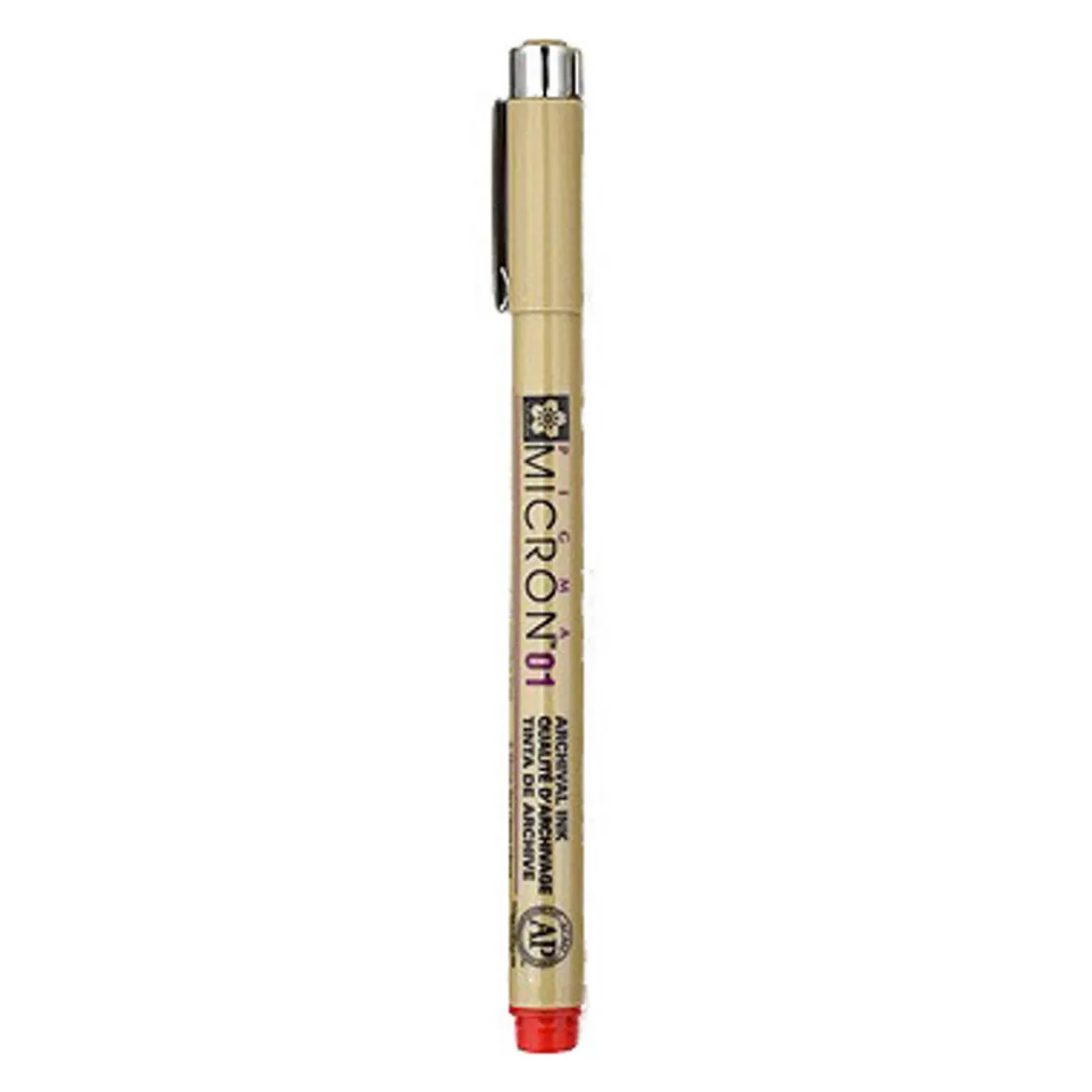 Pigma Micron 01 röd 0,25 mm
