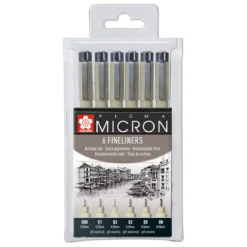 Pigma Micron set 6p 0,20-0,5mm