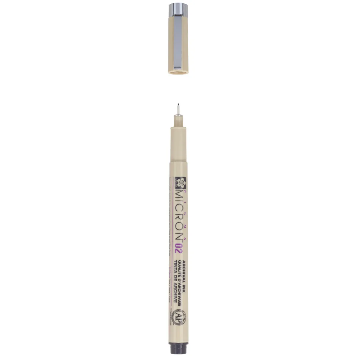 Pigma Micron 02 svart 0,3 mm