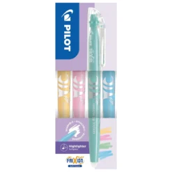 Pilot Frixion Light 4-pack, suddbara överstrykningspennor i pastellfärger