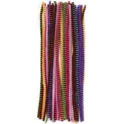 Piprensare Crazy Stripes, roligt och randigt! 30 cm långa, Ø6 mm, 50 st.
