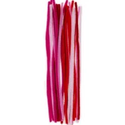 Piprensare Love Mix, rött och rosa tema. 30 cm långa, Ø6 mm, 25 st.
