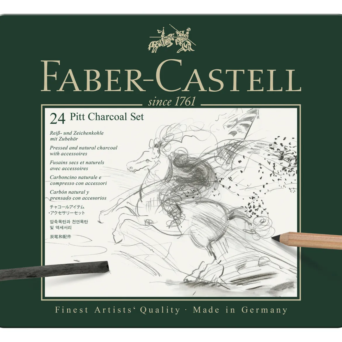 Pitt Charcoal set 24 st