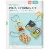 Pixelhobby DIY-kit Retro, pixla 4 färgglada nyckelringar med retro-motiv
