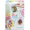 Pixelhobby Kit Sweet – 3 nyckelringar à 30×40 mm, 8 pixelplattor och mönsterhäfte