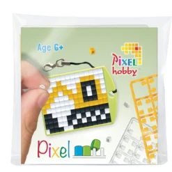 Pixelhobby Mini-kit grävmaskin – med nyckelring 30×40 mm & 3×144 pixlar