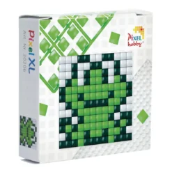 Pixelhobby XL Startset – Groda / dinosaurie, 60×60 mm pixelplatta + 3×60 pixlar