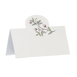 Placeringskort med blomstermotiv, 24 st. 100×50 mm, 250 g/m²