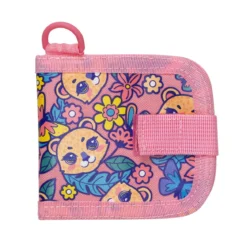 Plånbok Cute, en söt liten börs med rosa björnmotiv, 11,5×10 cm