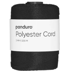 Polyestersnöre 200 meter, Ø3 mm, svart