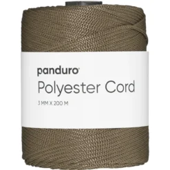 Polyestersnöre 200 meter, Ø3 mm, taupe