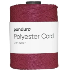 Polyestersnöre 200 meter, Ø3 mm, vinröd