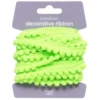 Pompom-band dekorband grön, 4 m långt och 10 mm brett