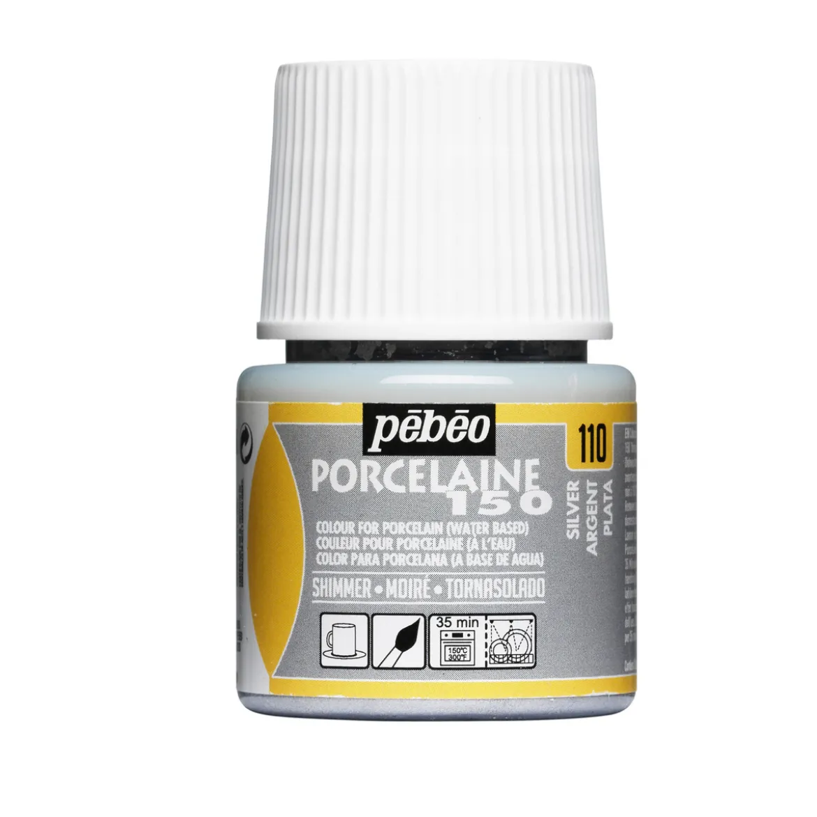 Porslinsfärg 45 ml silver