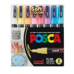Posca PC-3M Soft colors 8-pack (0,9-1,3 mm)