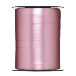Presentband 200 meter på rulle, 1 cm bred – metallic rosa