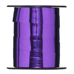 Presentband 25 meter på rulle, 1 cm brett – lila metallic