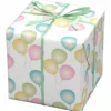 Presentpapper på rulle 10 m × 57 cm – vitt papper med ballonger i pastellfärger